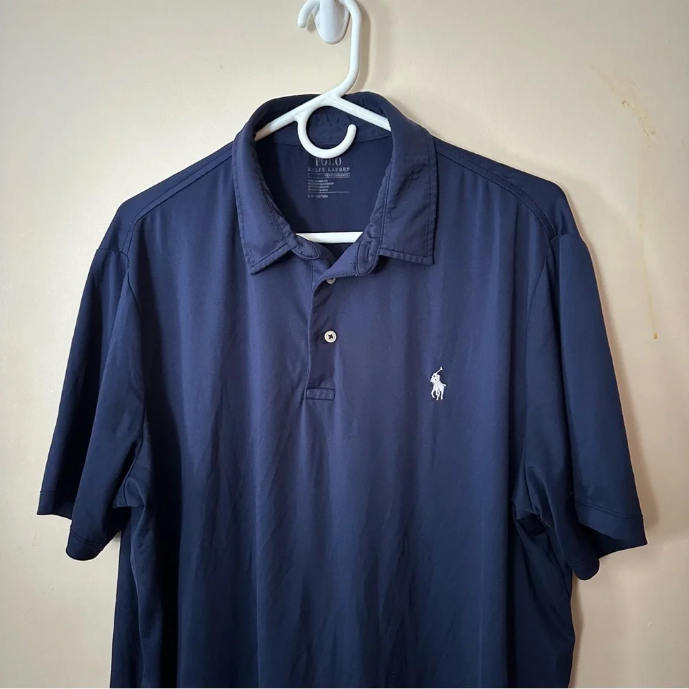 Polo by Ralph Lauren Men's Navy Blue Shirt Large